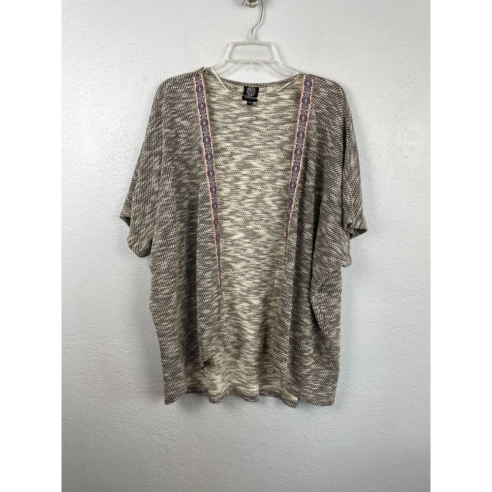 Bobeau Women's Multicolored Short Sleeve Open Front Cardigan Size S